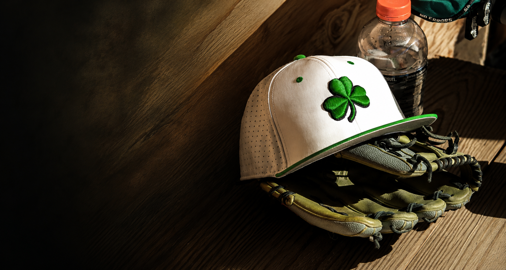 Michigan Shamrocks baseball cap and glove