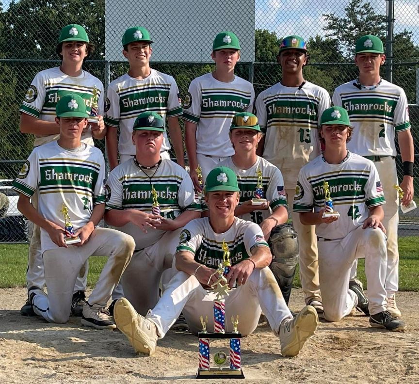Shamrocks team with tournament trophies