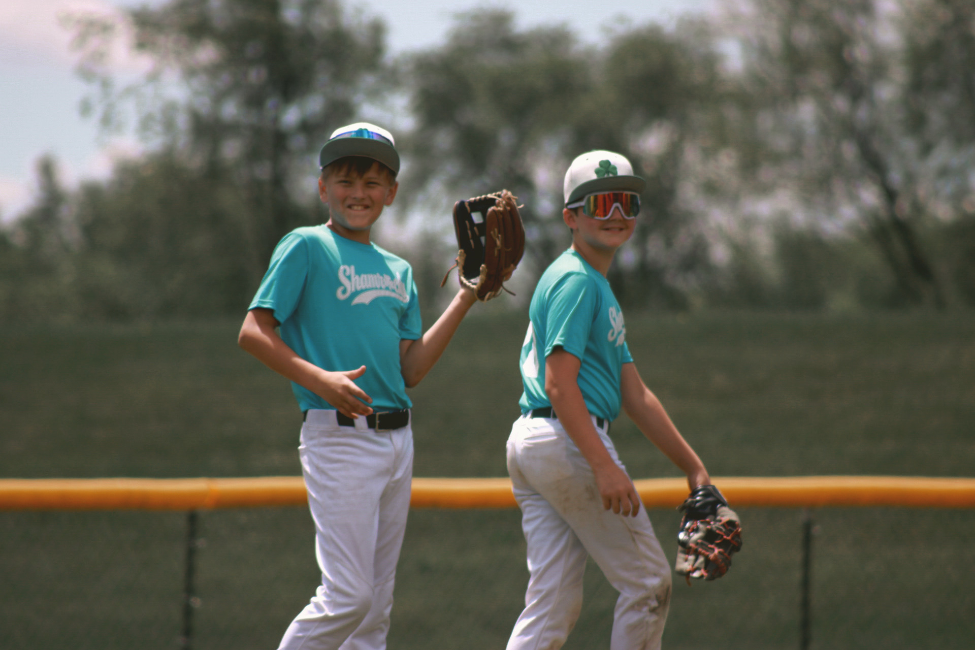 Shamrocks teammates together on the field