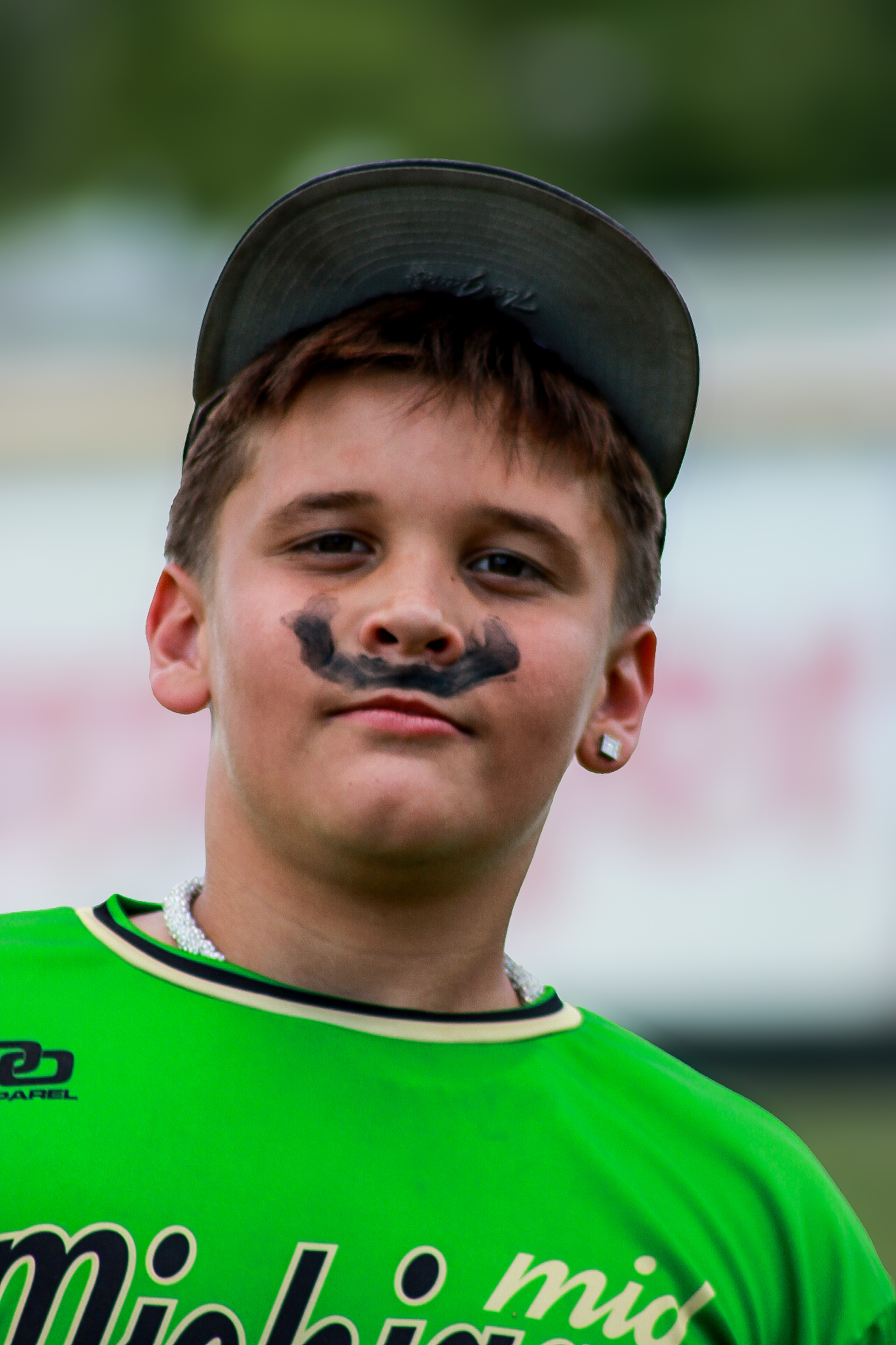 Michigan Shamrocks player enjoying tournament baseball